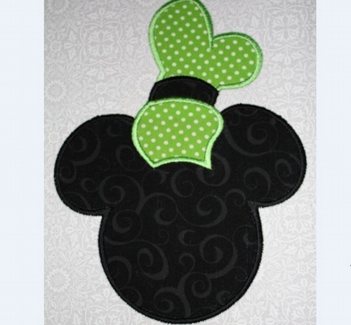 Mister Mouse with Silly Hat Machine Applique Embroidery Design, multiple sizes including 4 inch