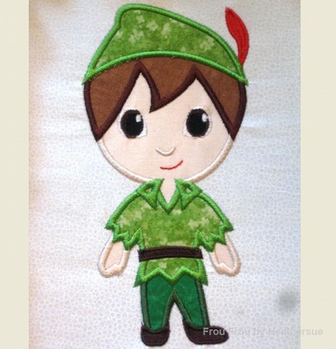 Pete Little Cutie Prince Machine Applique Embroidery Design, Multiple sizes including 4 inch