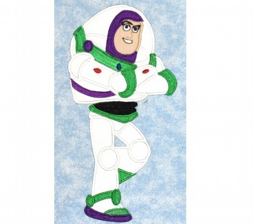 Space Ranger Toy Machine Applique Embroidery Design, Multiple Sizes, including 4 inch