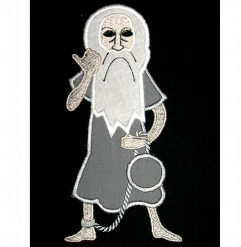 Third Hitchhiking Ghost Haunted House  Halloween Machine Applique Embroidery Design, multiple sizes, including 4 inch