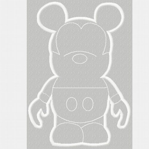 Vinyl Animation Mister Mouse Machine Applique Embroidery Design, multiple sizes, including 4 inch