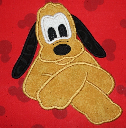 Plulo on Paws - Machine Applique Embroidery Design, Multiple Sizes, including 4 inch