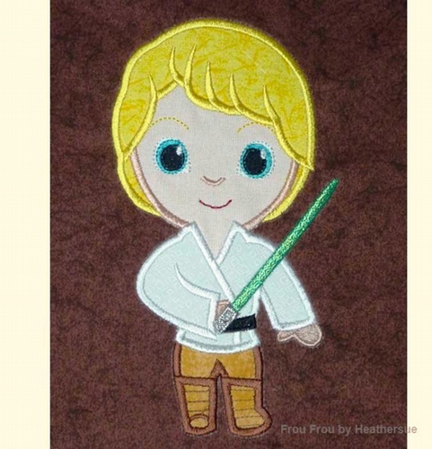 Luk SkyRunner Little Cutie Machine Applique Embroidery Design, multiple sizes, including 4 inch
