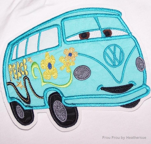Phil Moore Car Machine Applique Embroidery Design, Multiple sizes including 4 inch