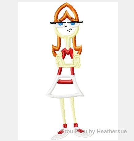 Candy Full Body Machine Applique Embroidery Design, Multiple sizes including 4 inch