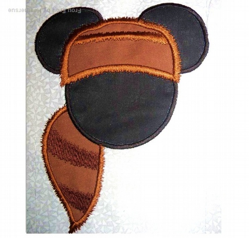 Coonskin Cap Mister Mouse Machine Applique Embroidery Design, Multiple Sizes, including 4 INCH