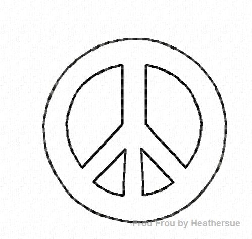 Clippies Peace Machine Embroidery In The Hoop Project 1, 1.5, and 2 inch