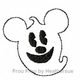 Clippie ghost mister mouse Machine Embroidery In The Hoop Project 1, 1.5, and 2 inch