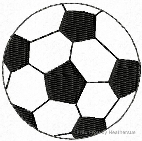 Clippie Soccer Ball Machine Embroidery In The Hoop Project 1, 1.5, and 2 inch