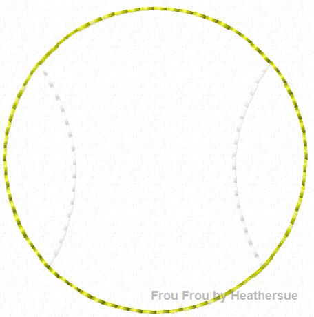 Clippie Tennis Ball Machine Embroidery In The Hoop Project 1, 1.5, and 2 inch