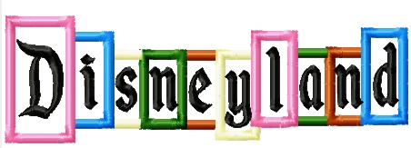 California Theme Park Logo,  Machine Applique Embroidery Design, Multiple Sizes including 4 inch