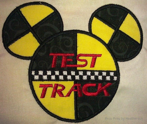 Test Ride Mister Mouse Head Machine Applique Embroidery Design, Multiple sizes including 4 inch