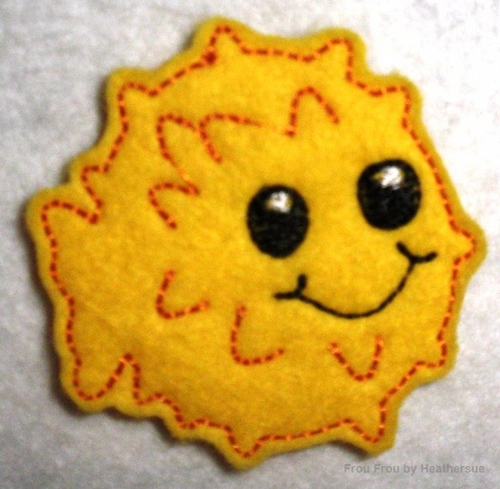 Clippie Puffer Fish Machine Embroidery In The Hoop Project 1, 1.5, and 2 inch
