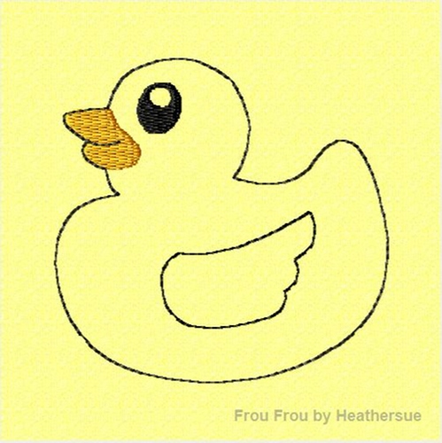 Clippie Rubber Ducky Machine Embroidery In The Hoop Project 1, 1.5, 2 and 3 inch