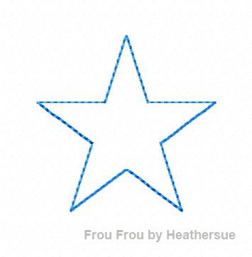 Clippies Star Machine Embroidery In The Hoop Project 1, 1.5, 2, and 3 inch