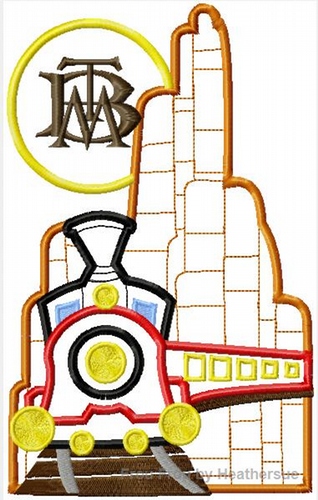 Big Thunder Hill Machine Applique Embroidery Design, Multiple sizes including 4 inch