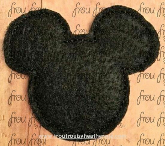 Clippie Mister Mouse Head Plain Machine Embroidery In The Hoop Project 1&quot;-4&quot; with SORTED 2&quot; version