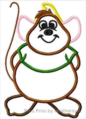 Gussy Cindy&#39;s Mouse Machine Applique and filled Embroidery Design, Multiple sizes including 1.5&quot;-16&quot;