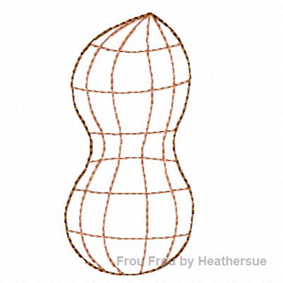 Clippie Peanut Machine Embroidery In The Hoop Project 1, 1.5, 2, and 3 inch