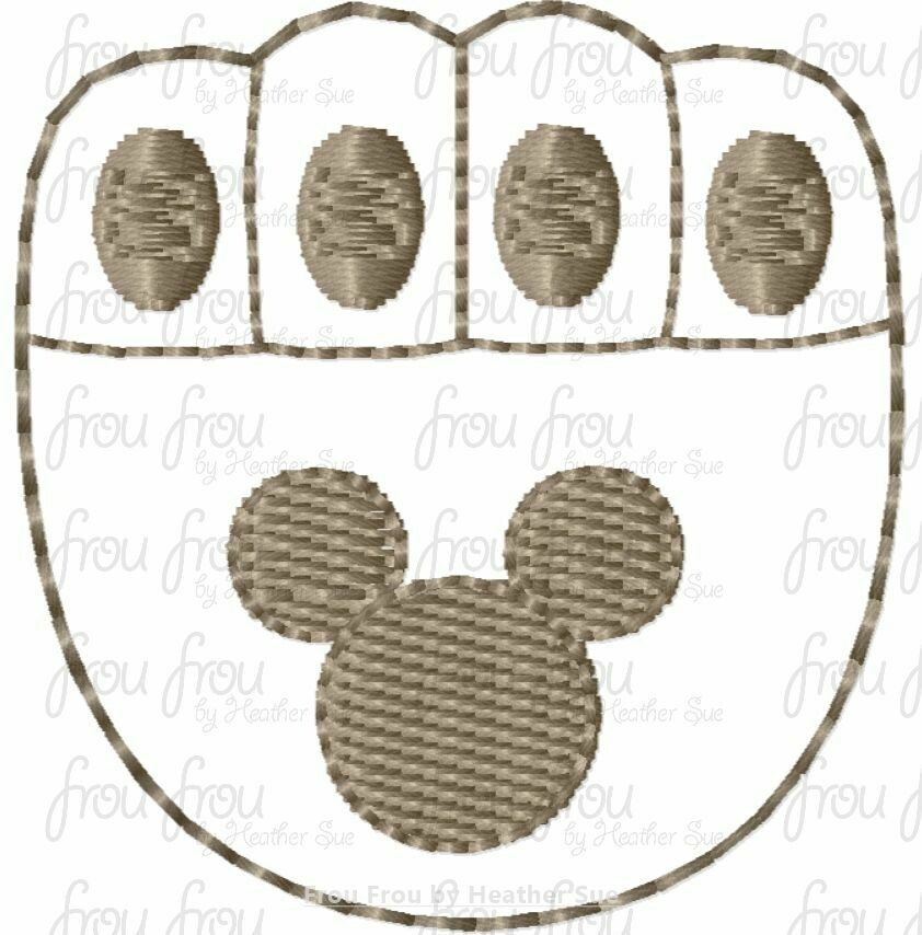 Clippie Duff Bear Paw Print Machine Embroidery In The Hoop Project 1, 1.5, 2, 3, and 4 inch and SORTED
