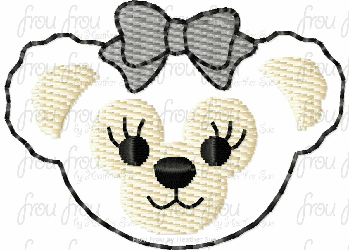 Clippie Shell May Duff Bear&#39;s Girl Machine Embroidery In The Hoop Project 1, 1.5, 2, 3, and 4 inch and SORTED