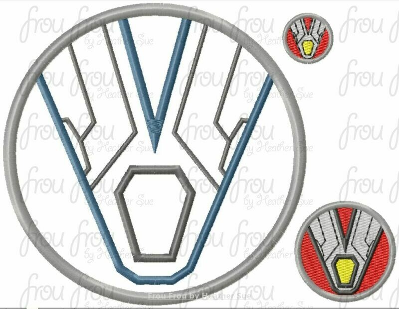 Vizion Super Hero Machine Applique and Filled Embroidery Designs, multiple sizes including 1"-16"