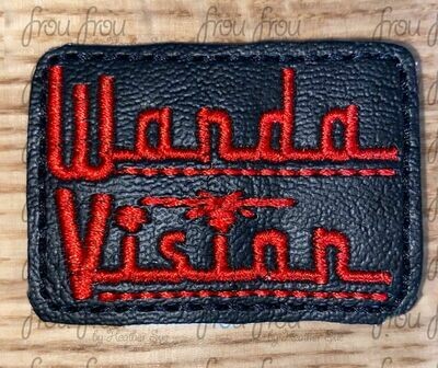Clippie Wandvision Superhero Logo Machine Embroidery In The Hoop Project 1.5, 2, 3, and 4 inch and SORTED