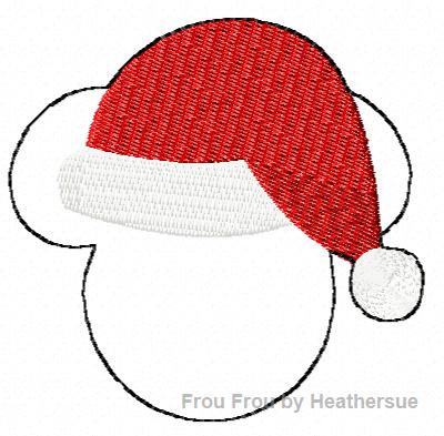 Clippie Santa Mister Mouse Machine Embroidery In The Hoop Project 1, 1.5, 2, and 3 inch