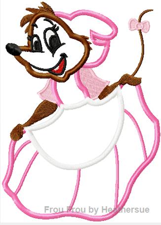 Pearl Cindy&#39;s Mouse Machine Applique Embroidery Design, Multiple sizes including 4 inch