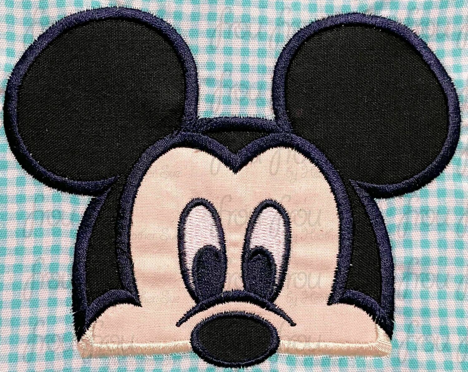 Mister Mouse Peeker Machine Applique and Filled Embroidery Design, Multiple Sizes, including 2&quot;-16&quot;