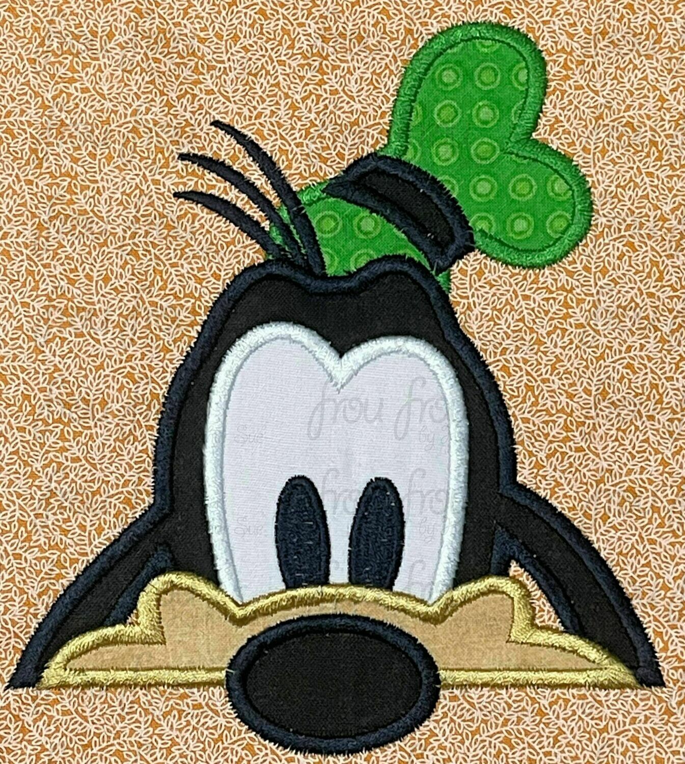 Guufy Peeker Machine Applique and Filled Embroidery Design, Multiple Sizes, including 2&quot;-16&quot;