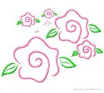 Tessa&#39;s Flower Machine Embroidery Design, Multiple Sizes, including half, 1, 2, 3, 4, 7, and 10 inch