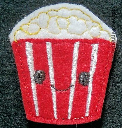 Clippie Popcorn Bucket With and Without Smiley Faces Two Design SET Machine Embroidery In The Hoop Project 1.5, 2 and 3 inch and SORTED