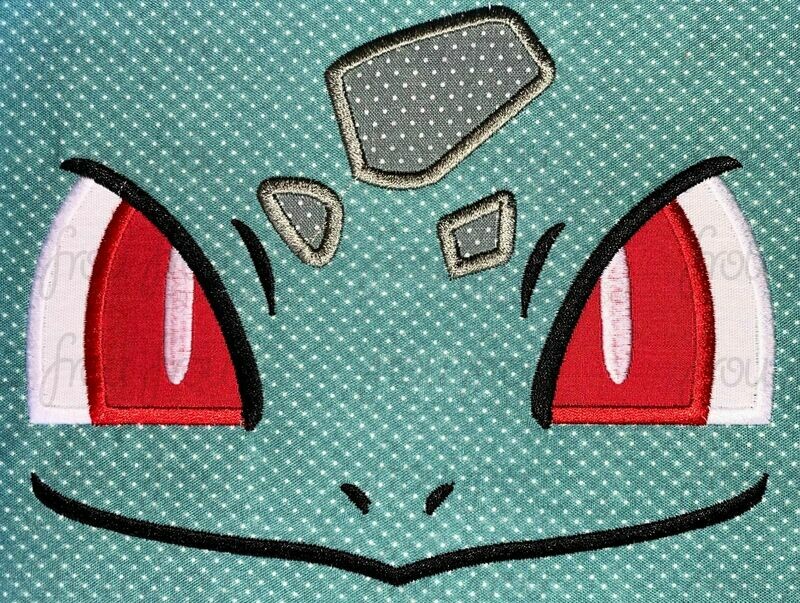 Bulbsore Poke Man Just Face Machine Applique and filled Embroidery Design 2&quot;-16&quot;