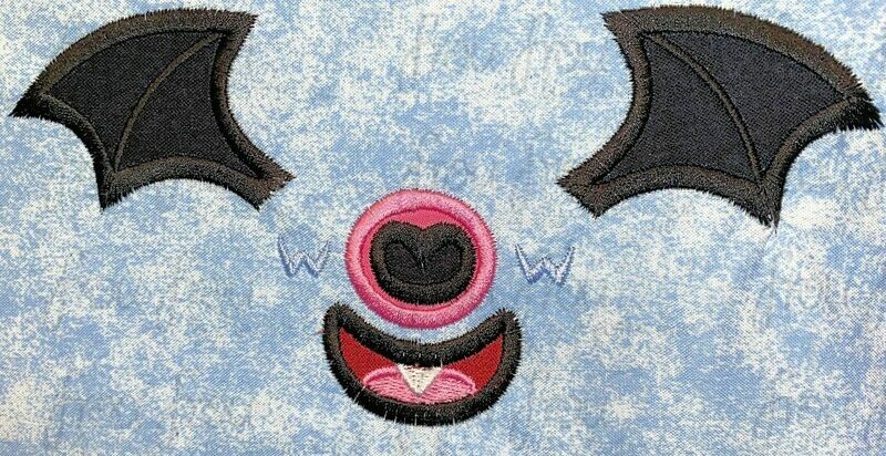 Wombat Poke Man Just Face Machine Applique and filled Embroidery Design 2&quot;-16&quot;