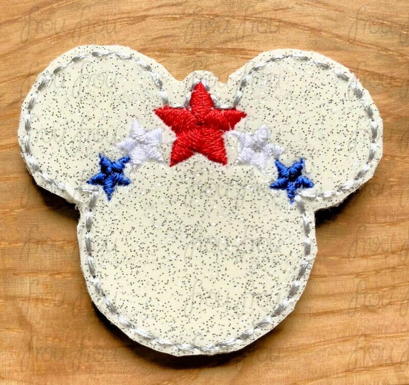 Clippie Star Crown Mister or Miss Mouse Head Machine Embroidery In The Hoop Project 1.5&quot;-4&quot; with SORTED 2&quot; version