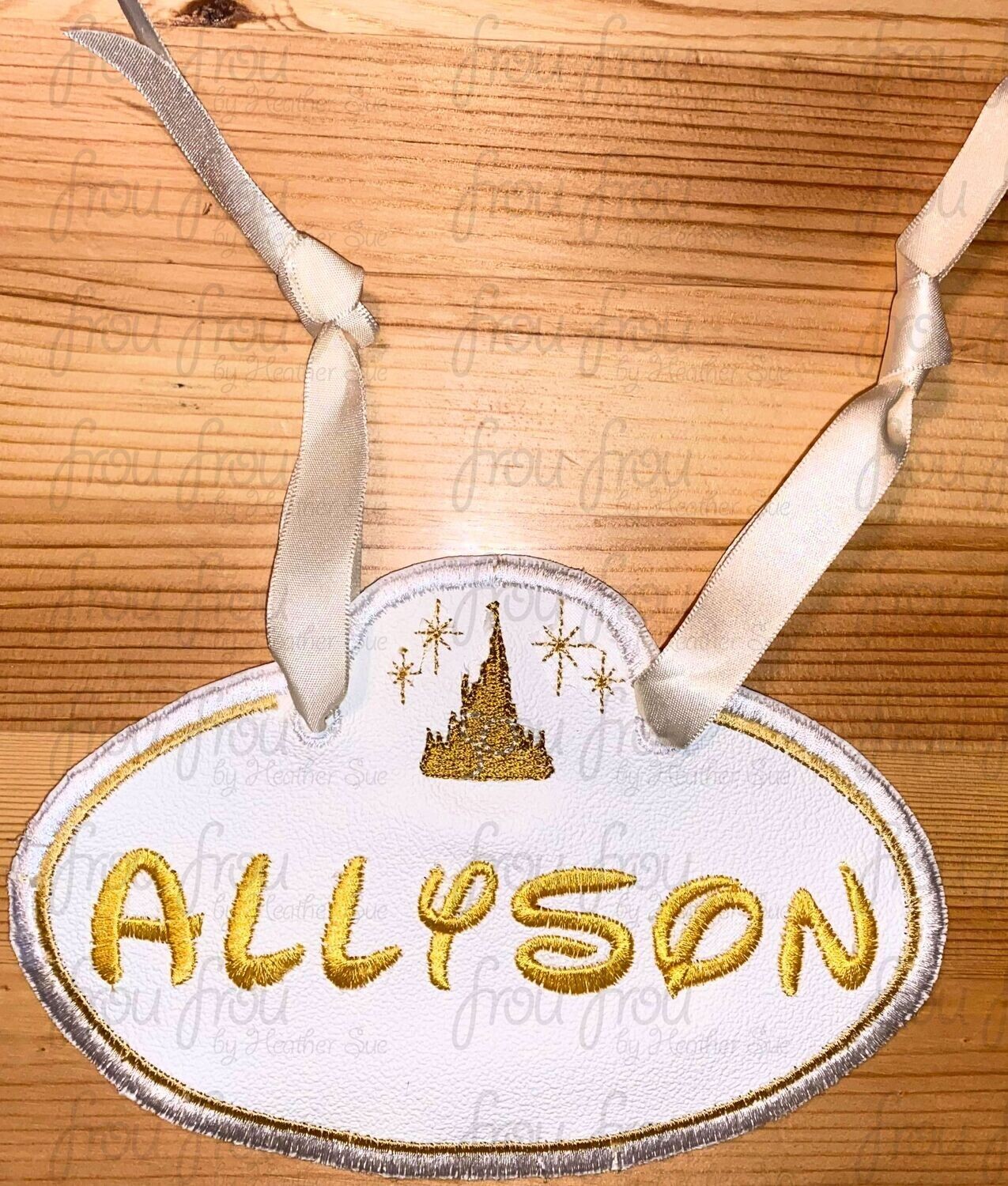 Stroller Name Tag WDW 50th Anniversary Fish Extender IN THE HOOP Machine Applique Embroidery Design 2"-16"