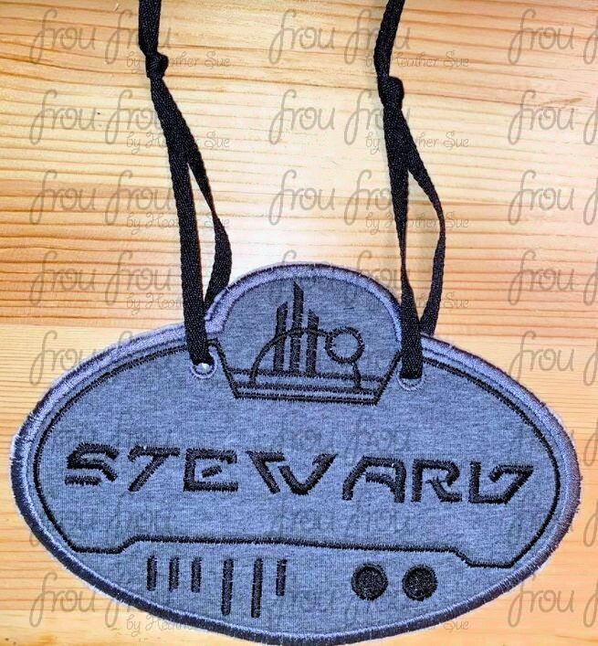 Stroller Name Tag Space Wars Galaxy Edge Fish Extender IN THE HOOP Machine Applique Embroidery Design 2"-16"