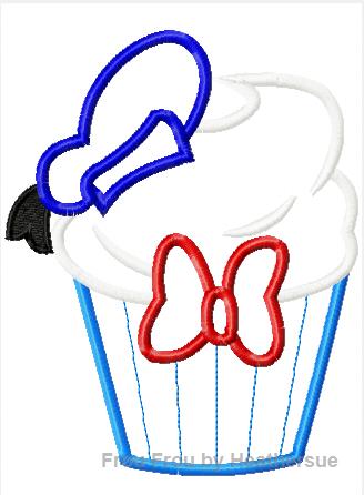Duck Cupcake Machine Applique Embroidery Design, Multiple sizes including 4 inch