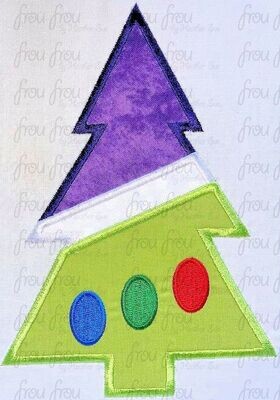 Space Ranger Christmas Tree Toy Movie Machine Applique Embroidery Design, Multiple Sizes 3"-16"