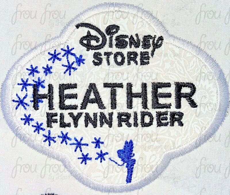 Dis Store CM BLANK Name Tag Machine Applique Embroidery Design, Multiple Sizes 4"-16"