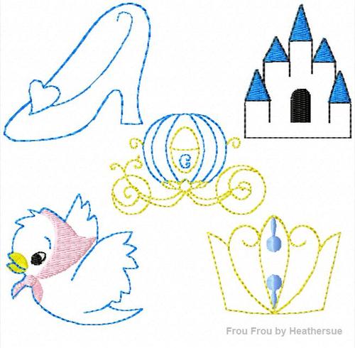 Clippie Cindy FIVE design SET Machine Embroidery In The Hoop Project 1, 1.5, 2 and 3 inch