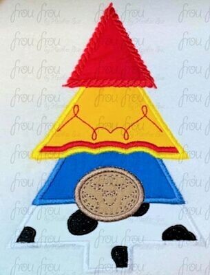 Cowgirl Toy Movie Christmas Tree Machine Applique Embroidery Design, Multiple Sizes 2"-16"