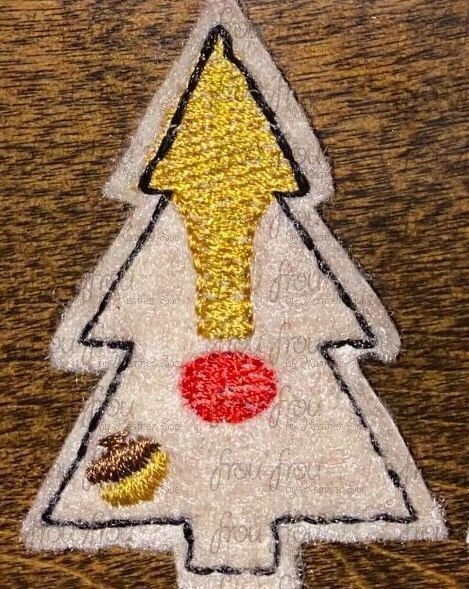 Clippie Dole Chipmunk Christmas Tree Machine Embroidery In The Hoop Project 1.5, 2, 3, and 4 inch and SORTED 2"