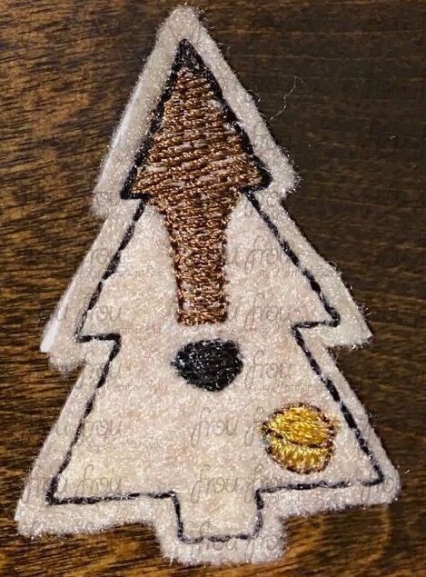 Clippie Chep Chipmunk Christmas Tree Machine Embroidery In The Hoop Project 1.5, 2, 3, and 4 inch and SORTED 2"