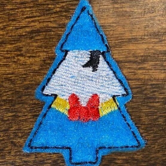 Clippie Don Duck Christmas Tree Machine Embroidery In The Hoop Project 1.5, 2, 3, and 4 inch and SORTED 2"