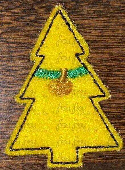 Clippie Plulo Dog Christmas Tree Machine Embroidery In The Hoop Project 1.5, 2, 3, and 4 inch and SORTED 2"