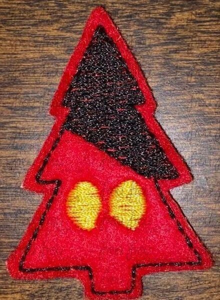 Clippie Mister Mouse Christmas Tree Machine Embroidery In The Hoop Project 1.5, 2, 3, and 4 inch and SORTED 2"