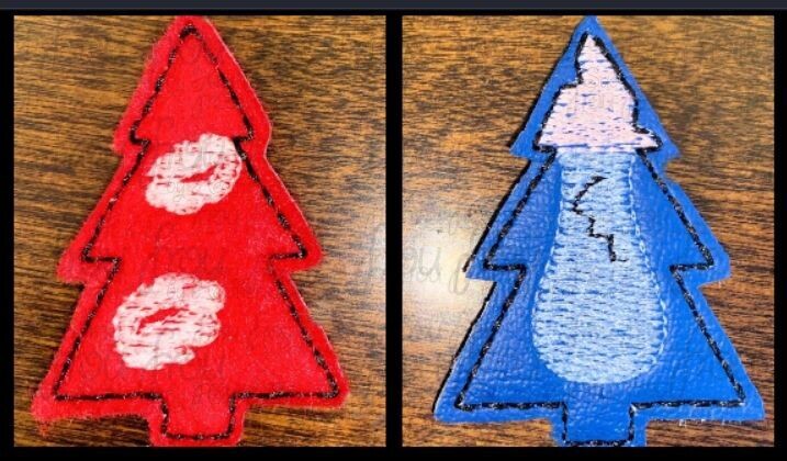 Clippie Lila and Lila's Alien Christmas Trees TWO Design SET Machine Embroidery In The Hoop Project 1.5, 2, 3, and 4 inch and SORTED 2"