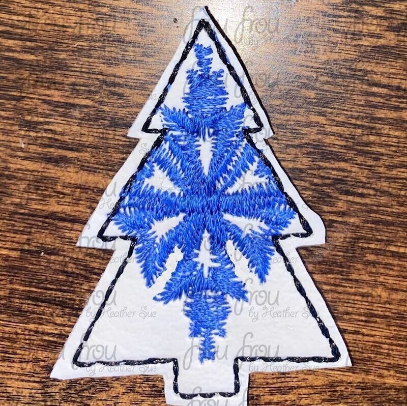 Clippie Freezing Elsie Christmas Tree Machine Embroidery In The Hoop Project 1.5, 2, 3, and 4 inch and SORTED 2"